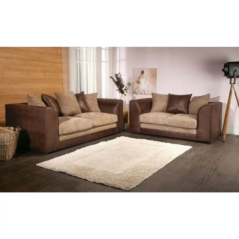 Benson Corner Sofa - Brown and Beige