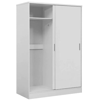 Reflect High Gloss XL 2 Door Sliding Wardrobe - Matt White