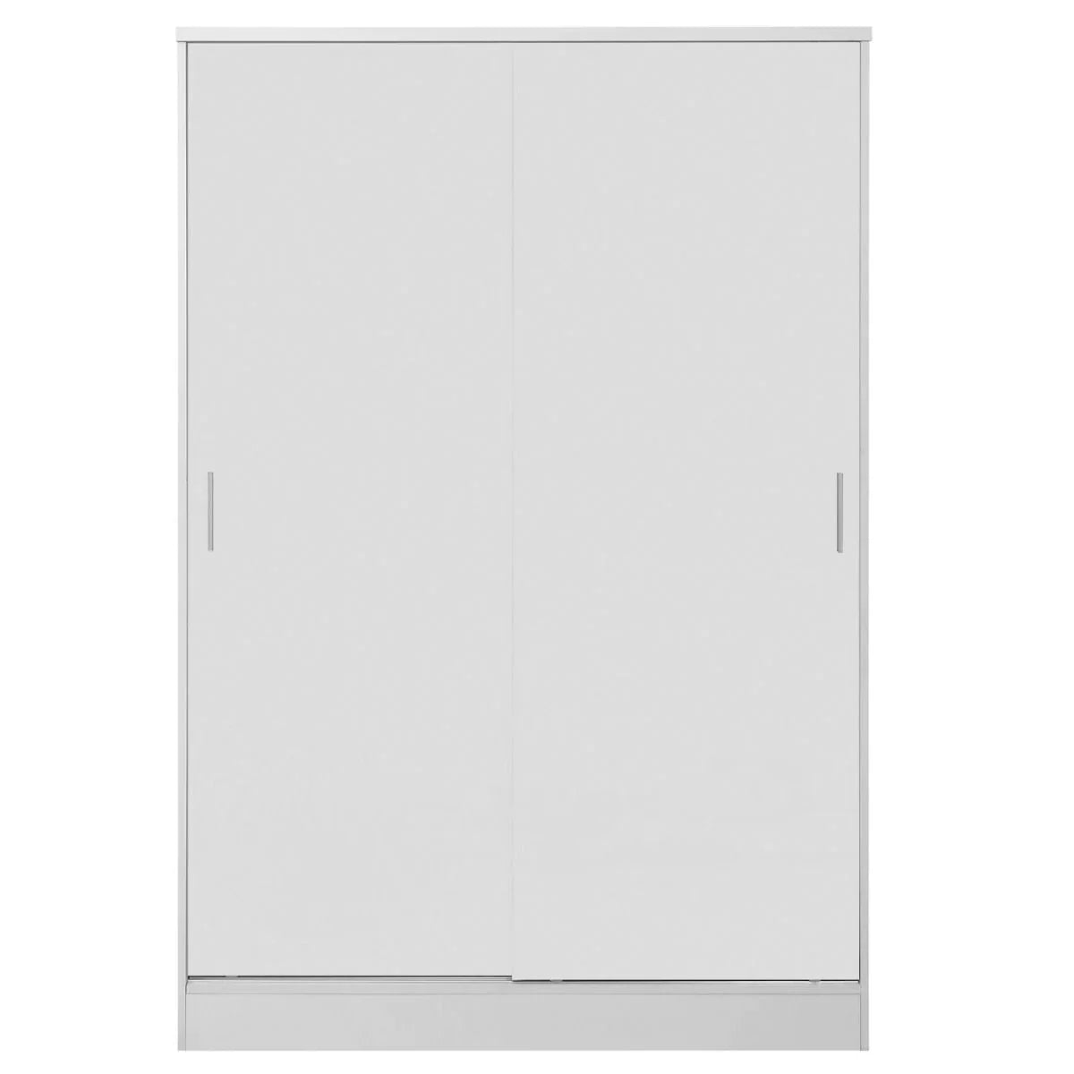 3 Piece Reflect High Gloss XL 2 Door Sliding Door Wardrobe Set - Matt White