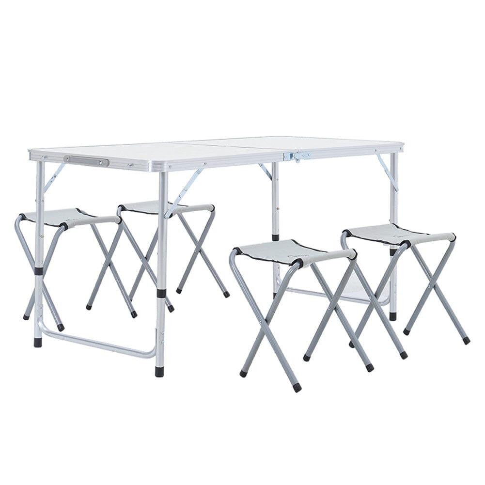 Portable Aluminium Folding Picnic Table with 4 Stools