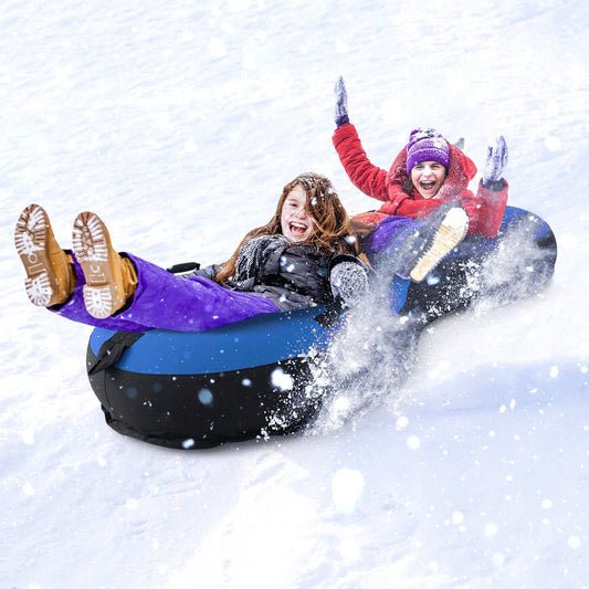 2-Person Inflatable Snow Tube for Adults Kids-Blue