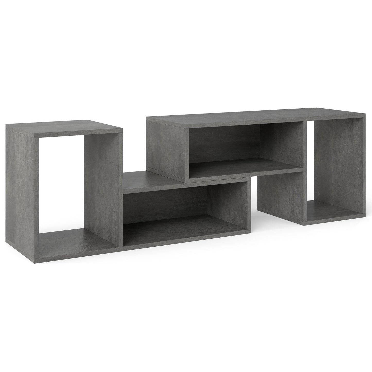 2-Piece Console TV Stand Modern Minimalist Entertainment Center-Grey