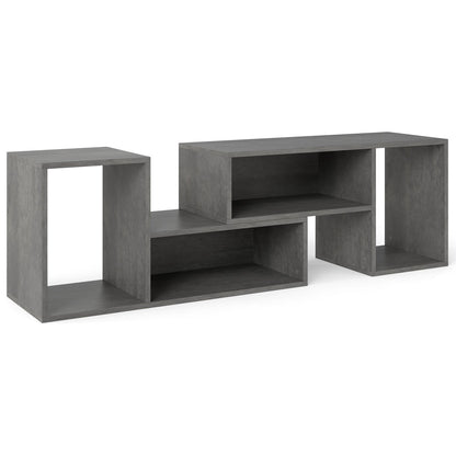 2-Piece Console TV Stand Modern Minimalist Entertainment Center-Grey