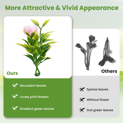 2 Pieces Artificial Plant Topiary Balls with Pink Flowers