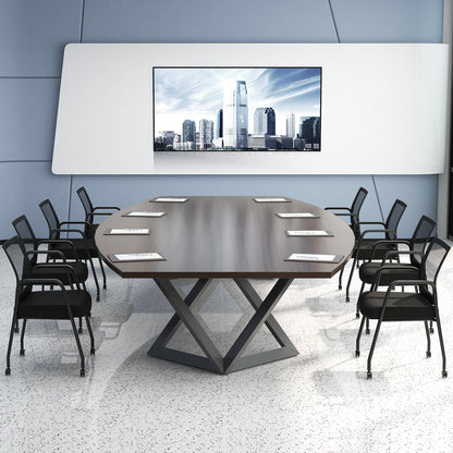 2 Pieces Office Guest Chairs on Wheels-Black