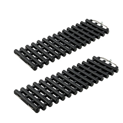 2 Pack Tire Traction Mats Portable TPR Recovery Track Pad with Bag-S