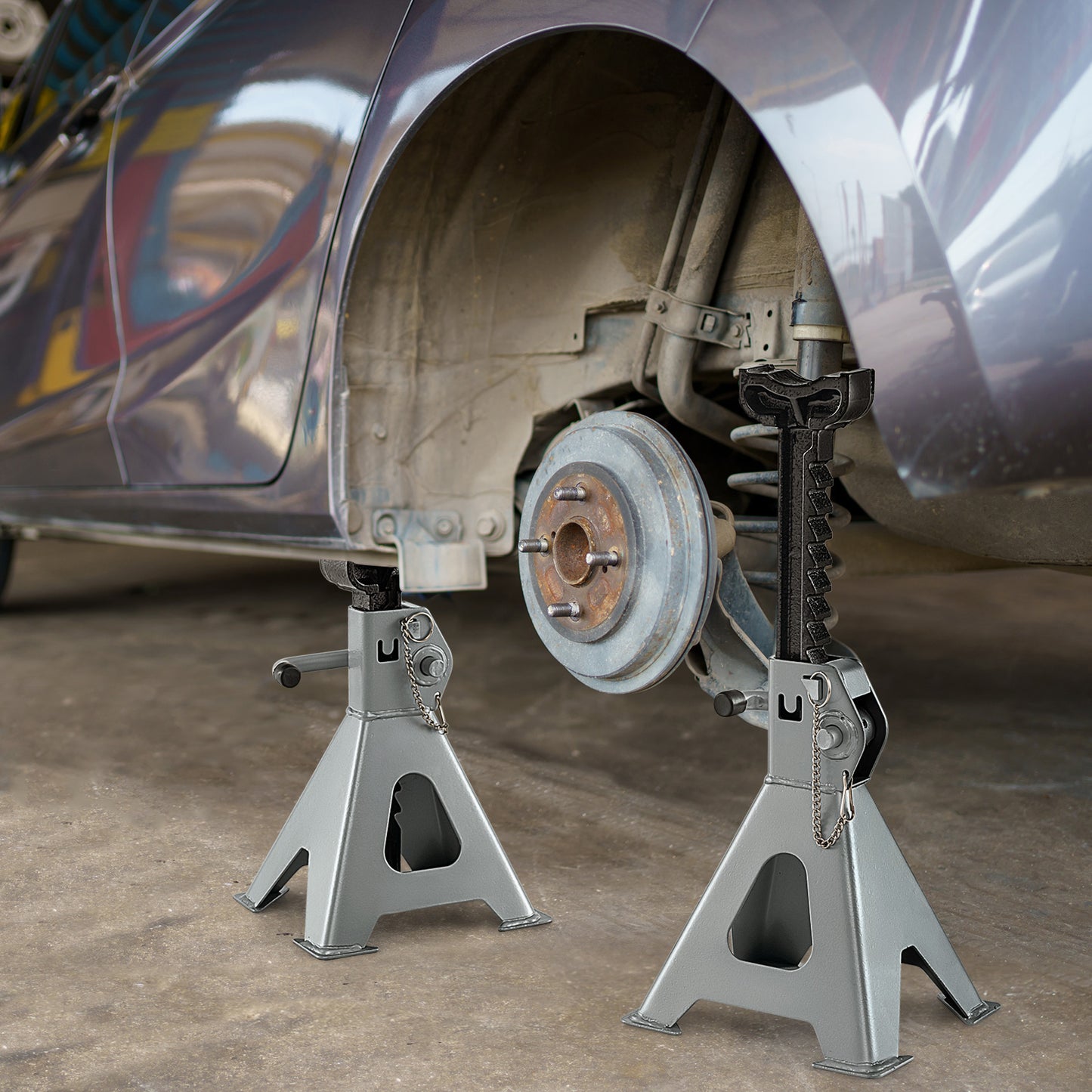 2 Tons Heavy-duty Steel High Lift Jack Stands