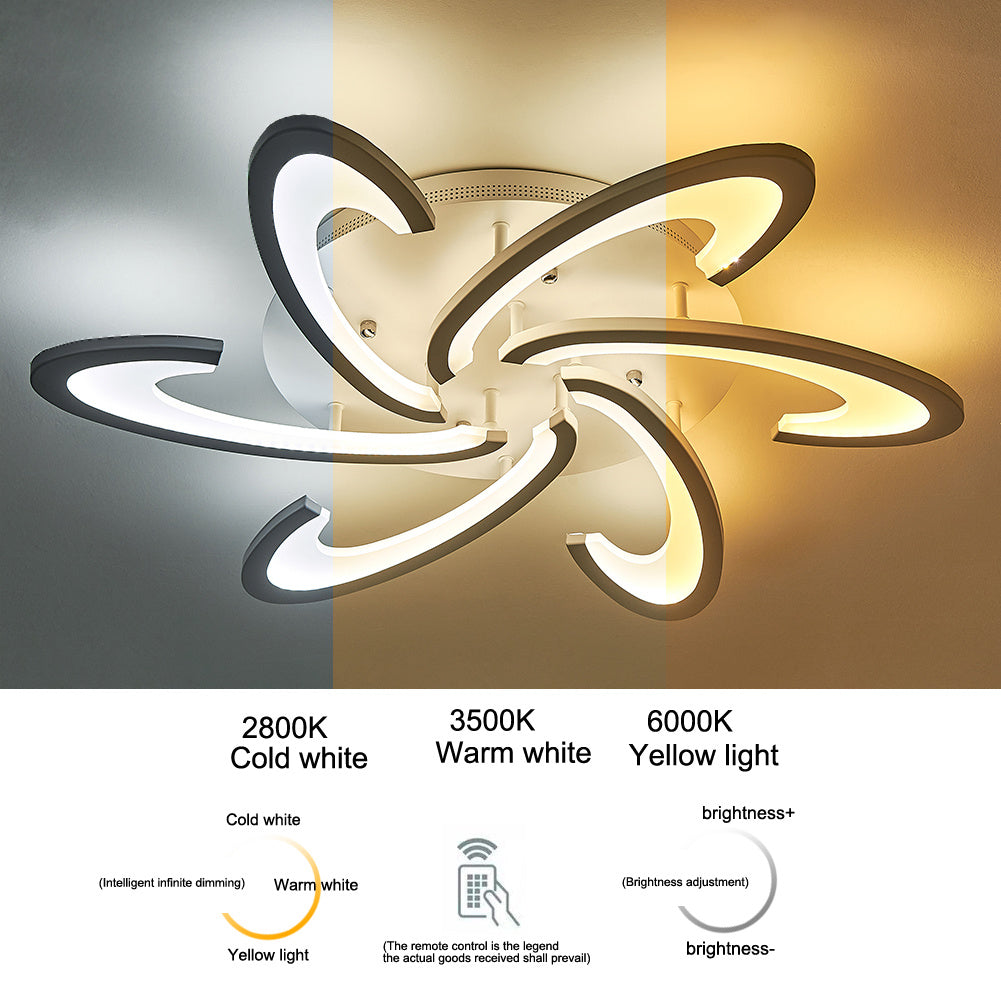 73cm Dia. Modern LED Ceiling Light Acrylic Petal Pendant Lights