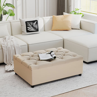 2-in-1 Convertible Sofa Bed with Mattress for Home and Office-Beige