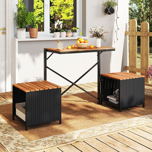2-in-1 Transforming Picnic Table and Chairs Set