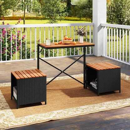 2-in-1 Transforming Picnic Table and Chairs Set