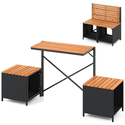 2-in-1 Transforming Picnic Table and Chairs Set