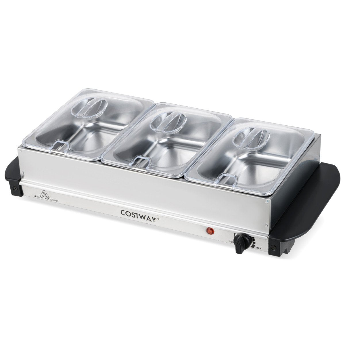 2 in 1 Electric Buffet Server Food Warmer with 3 x 1.4L Removable Trays