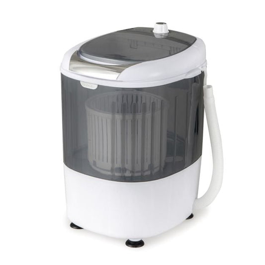 2 in 1 Mini Single Tub Washer Semi-automatic Spin Dryer-Grey