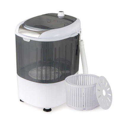 2 in 1 Mini Single Tub Washer Semi-automatic Spin Dryer-Grey