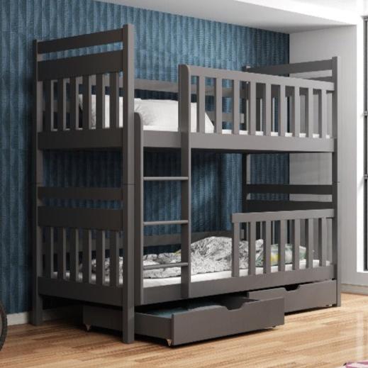 Wooden Bunk Bed Monika with Storage