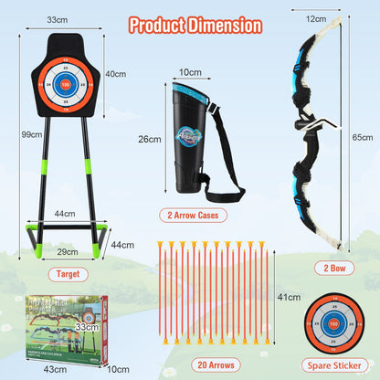Kids Bow and Arrow Set with 20 Suction Cup Arrows