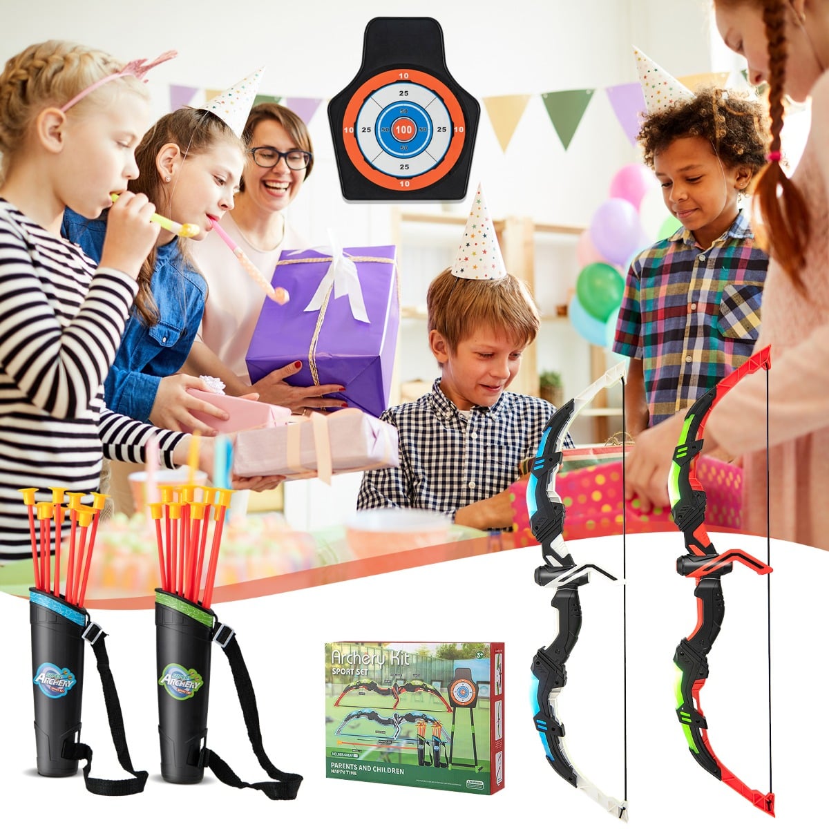 Kids Bow and Arrow Set with 20 Suction Cup Arrows