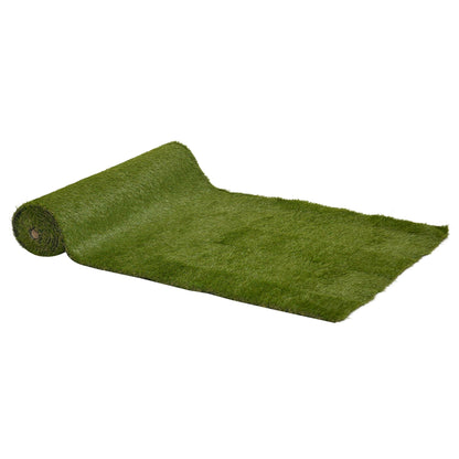 4 x 1m Artificial Grass Turf with 30mm Pile Height Non-toxic Drainage Holes