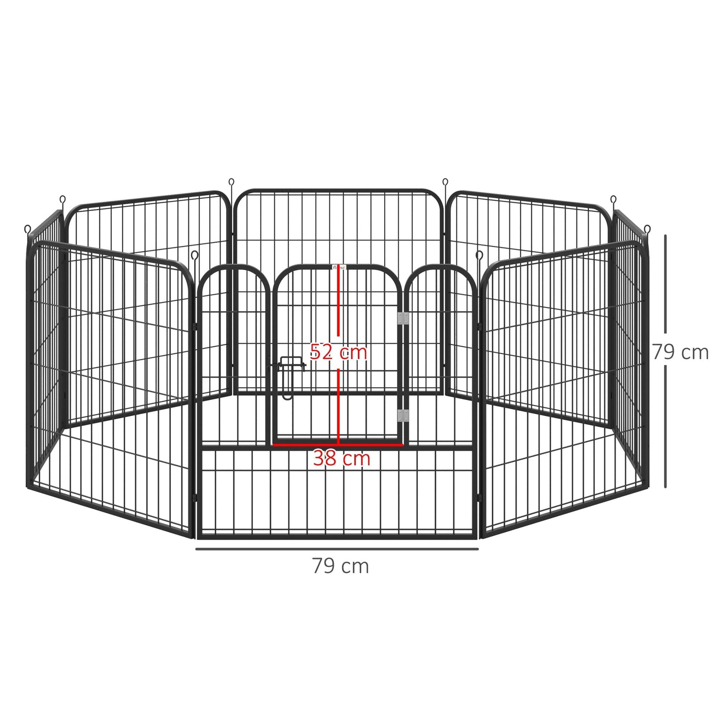 PawHut 4 Sizes Dog Pens Pet Puppy PlayPen Rabbit Puppy Cage Folding Run Fence Garden Metal Hutch