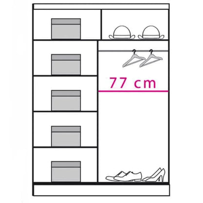 Cupola DO1 Sliding Door Wardrobe - 200cm