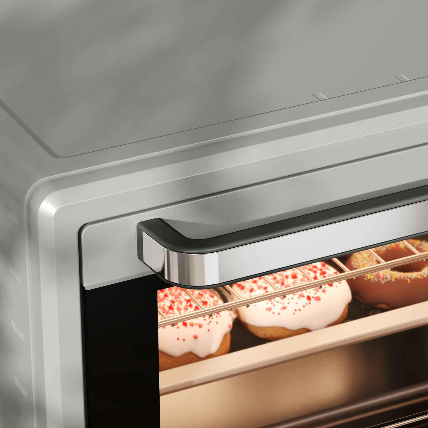 HOMCOM 21L Mini Piekarnik Blatowy, 100√Ç¬∞C-230√Ç¬∞C Regulowana Temperatura - Srebrny Tone