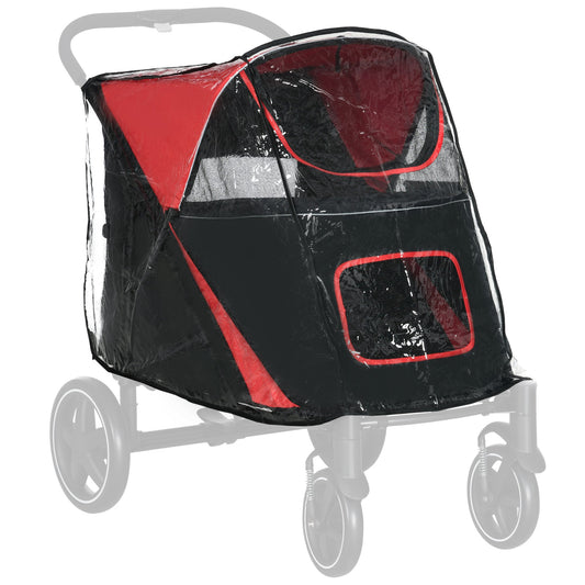 PawHut Rain Cover na wózek dla psa, spacerówkę z wejściem z tyłu