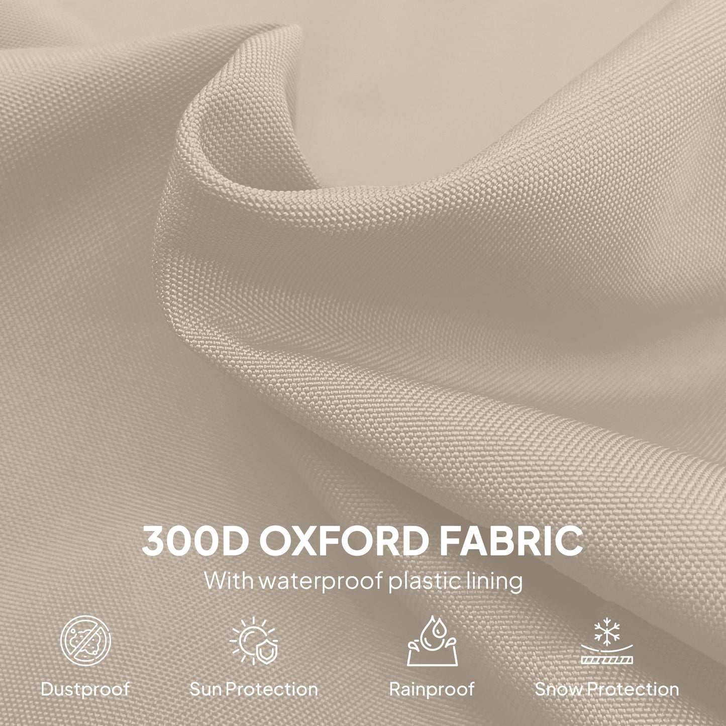 Outsunny Parasol Cover, 600D Oxford Cantilever Umbrella Cover Fit for 2-4m Parasol, Banana Umbrella Protector with Zipper for Outdoor Garden, Patio, White