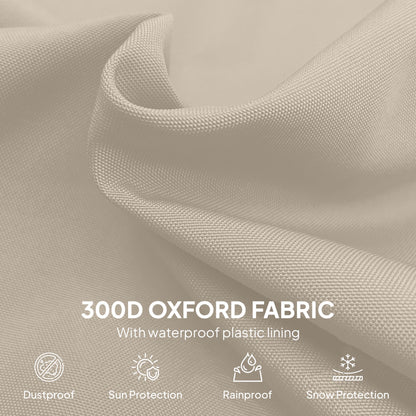 Outsunny Parasol Cover, 600D Oxford Cantilever Umbrella Cover Fit for 2-4m Parasol, Banana Umbrella Protector with Zipper for Outdoor Garden, Patio, White