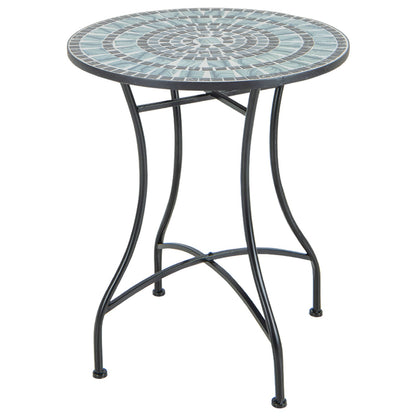 Mosaic Round Side Table 60cm Indoor Outdoor Plant Stand for Patio Balcony（ONLY TABLE）