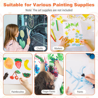 3-in-1 Art Easel for Kids with Magnetic Chalkboard and Whiteboard-Gray