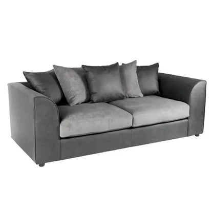 Blake Soft Faux Leather Graphite Corner Sofa - Left and Right Arm