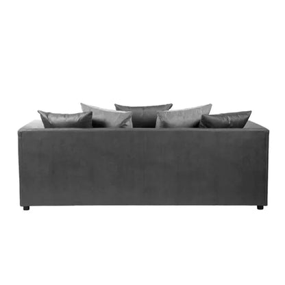 Blake Soft Faux Leather Graphite Corner Sofa - Left and Right Arm