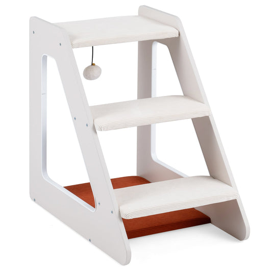 3-Tier Pet Steps in White