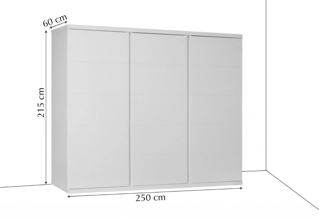 Arti 2 - 3 Sliding Door Wardrobe 250cm