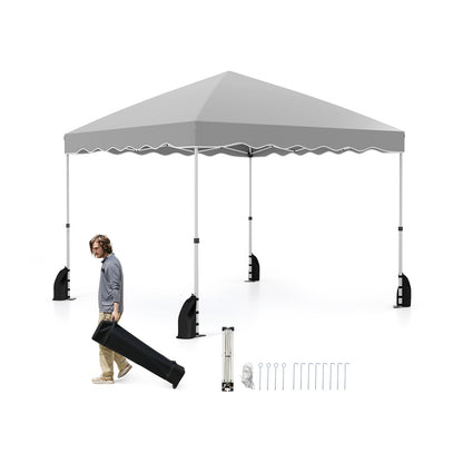 300 x 300 cm Pop up Canopy Tent with Wheeled Bag-Grey