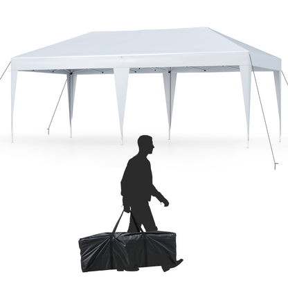 300 x 600 cm Portable Pop up Canopy Tent with Carry Bag-White