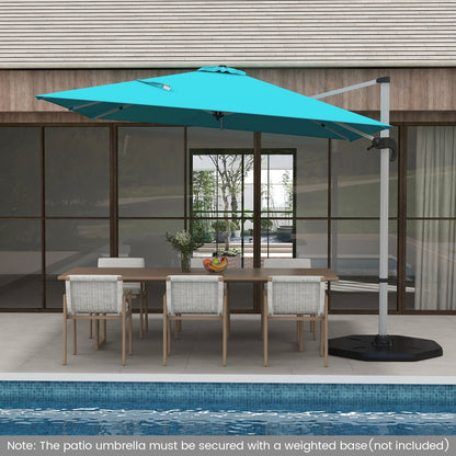 300cm Patio Cantilever Umbrella with 360° Rotation and Adjustable Tilt-Blue