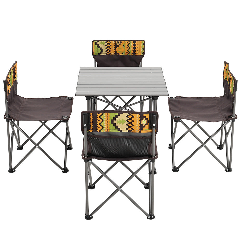 Set of 5 Foldable Camping Table and Chairs with Carrying Bag