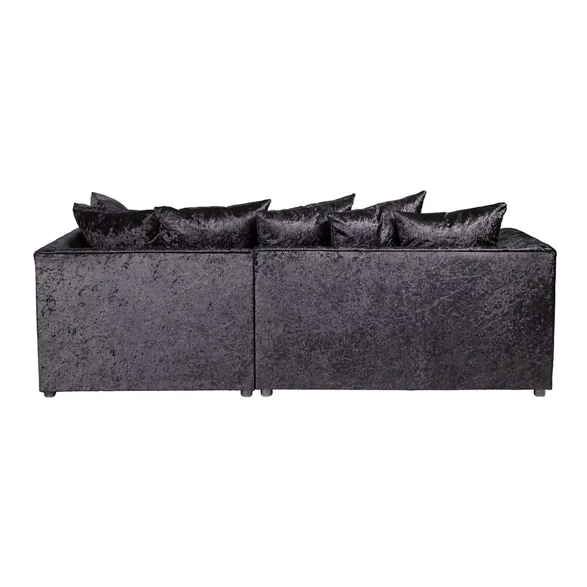 Blake Crushed Velvet Corner Sofa - Silver