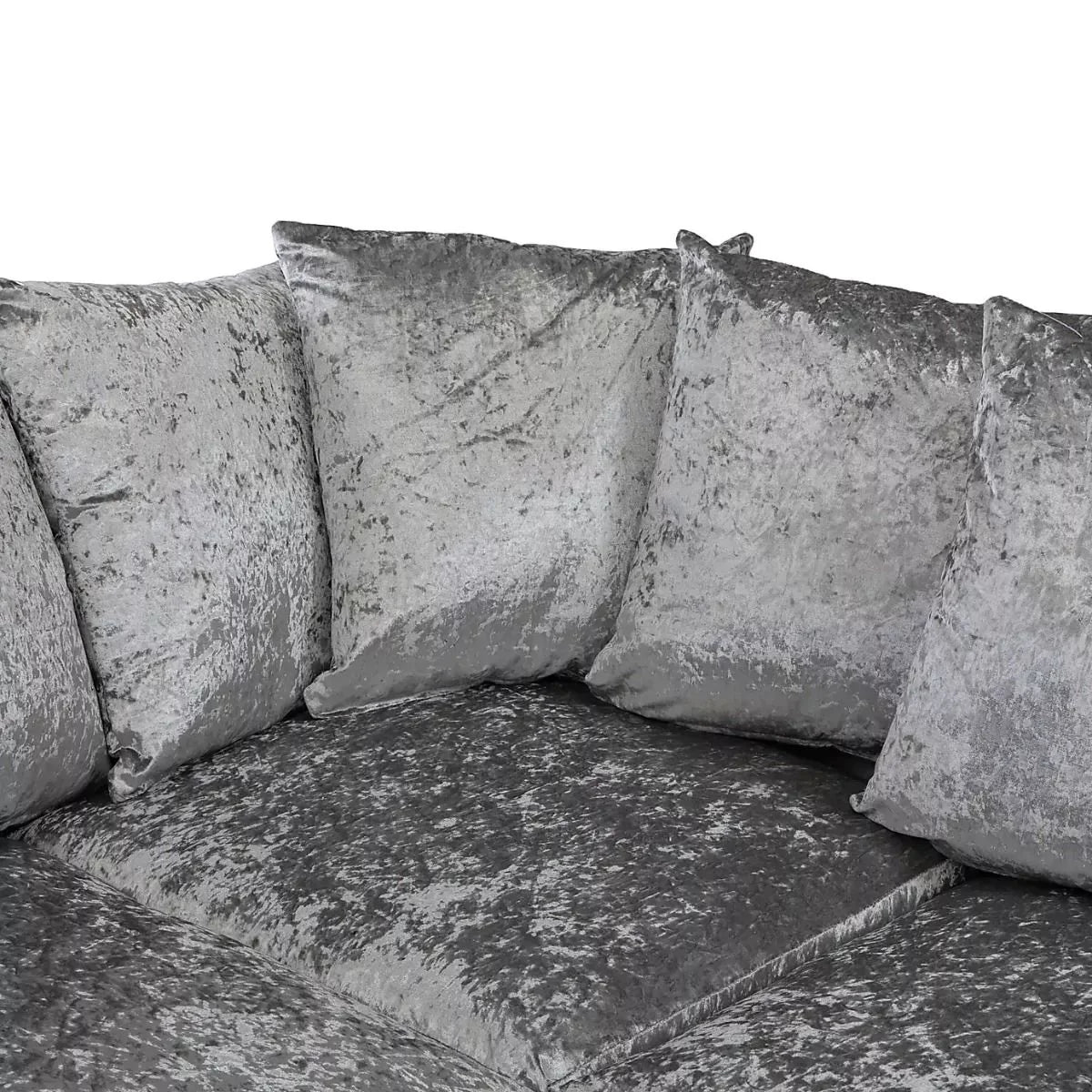 Blake Crushed Velvet Corner Sofa - Silver