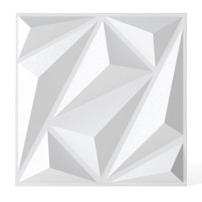 50-Pack 3D Wall Panel with Included Stickers-White