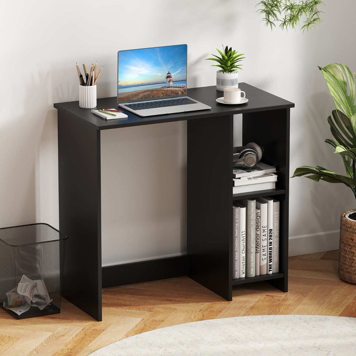 31.5 Inch Home Office Desk for Small Space-Black