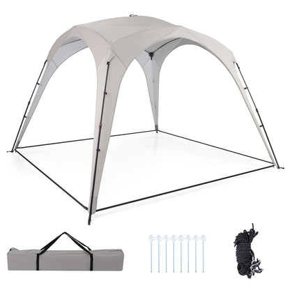 310 x 310 cm Pop up Camping Tent with Silver-coated Oxford Fabric-Beige
