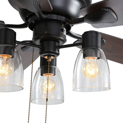 52-inch Low Profile Ceiling Fan Light with Remote