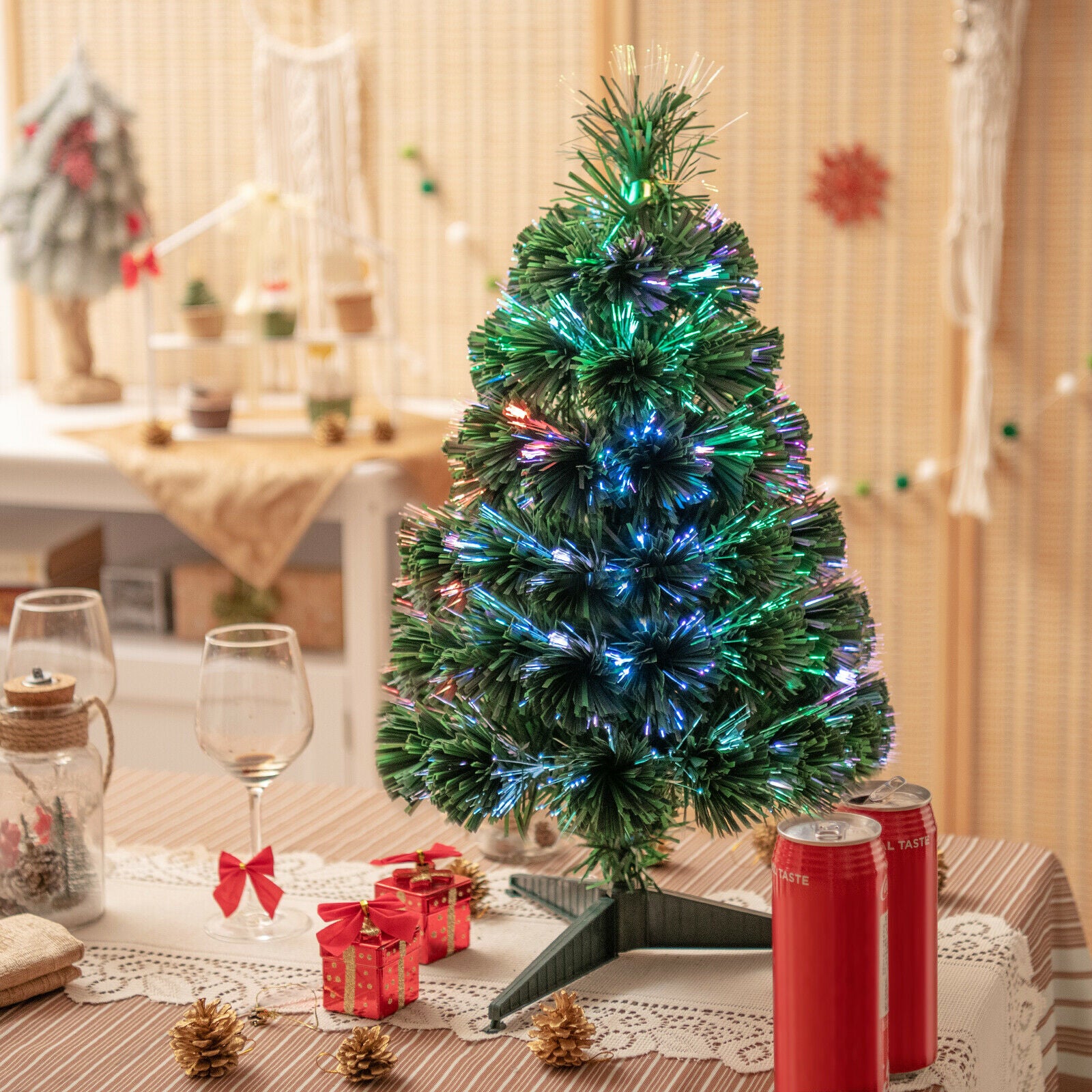 Indoor Fibre Optic Christmas Tree with 60 PVC Branch Tips
