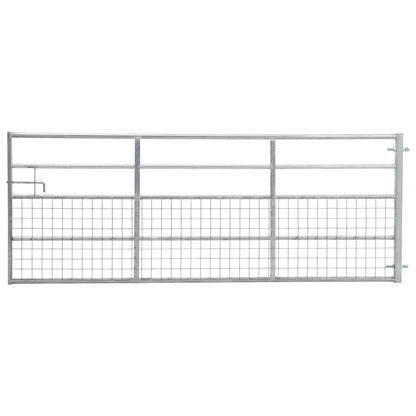 Durable Half Mesh Galvanized Metal Field Gate