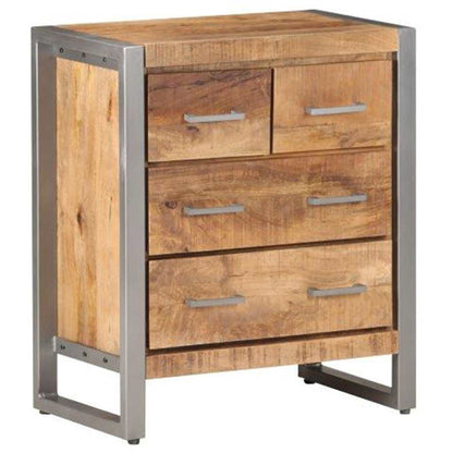 323485 vidaXL Sideboard 60x35x70 cm Rough Mango Wood 1