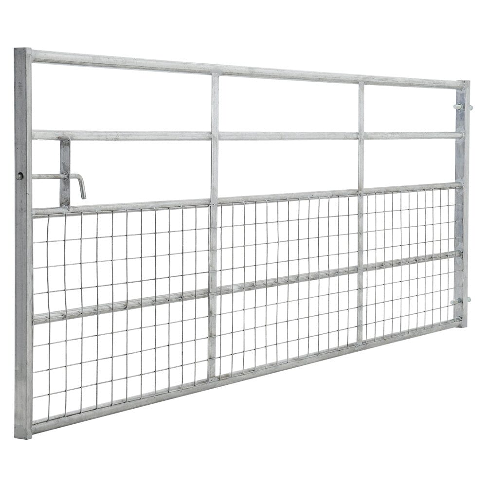 Durable Half Mesh Galvanized Metal Field Gate