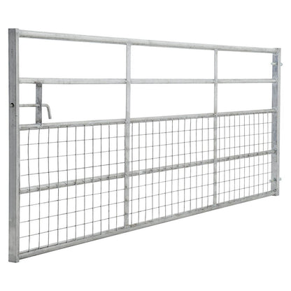 Durable Half Mesh Galvanized Metal Field Gate